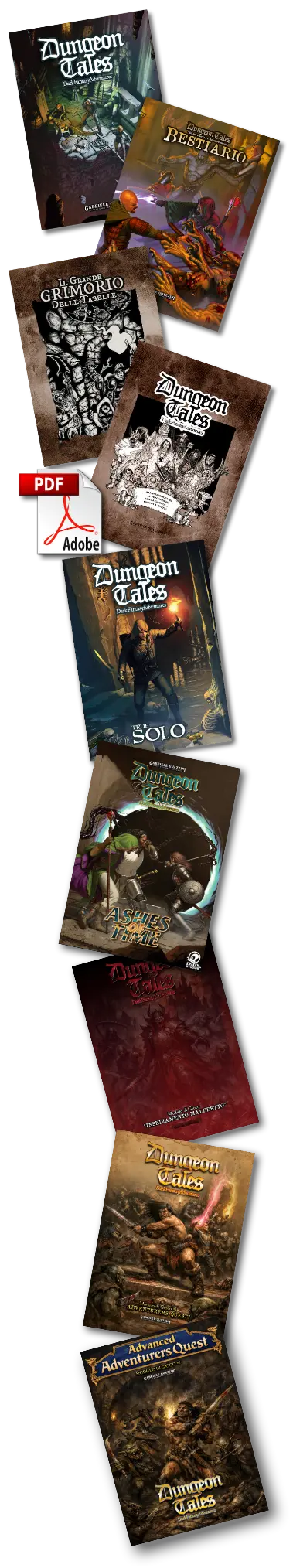 Collection officielle de livres Dungeon Tales