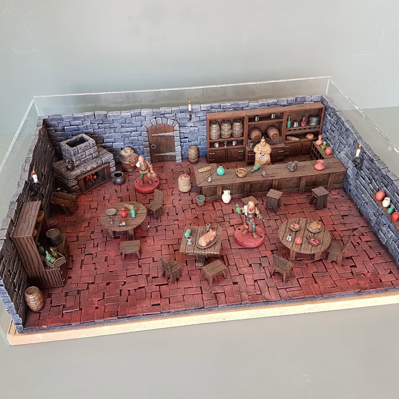 Diorama de taverne fantasy réalisé par Chris MedFan